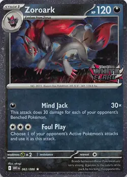 ZOROARK (WHITE FLARE STAMPED) 062/086 HOLO POKEMON NM - Image 1