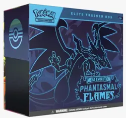 Pokemon TCG Mega Evolution Phantasmal Flames Elite Trainer Box ETB New Sealed - Image 1