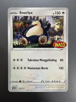 [MOST WANTED!] Snorlax 100/S-P | Limited Pokemon Promo INACO Stamped Indonesian - Image 1