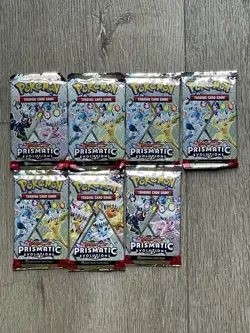 Pokemon TCG Prismatic Evolutions loose Sealed Packs - Lot Of 7 - Image 1