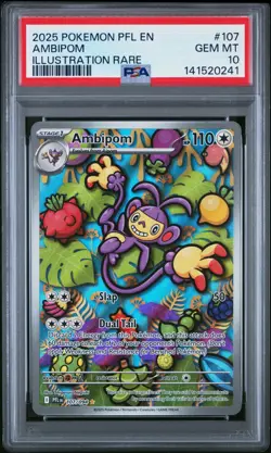 PSA 10 AMBIPOM #107 ILLUSTRATION RARE POKEMON PHANTASMAL FLAMES Devil Fruit OP - Image 1