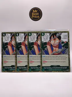 One Piece - 4x OP13-040 I Know You're Strong...So I'll Go All Out... (Foil) Rare - Image 1