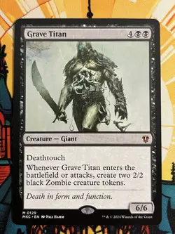 MTG Grave Titan [Murders At Karlov Manor Commander, Mythic, NM] - Image 1