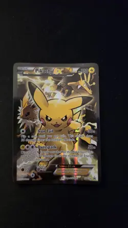 Pikachu EX Black Star Promo Card XY124 Red Blue Collection LP - Image 1