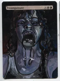 Exsanguinate Altered Art Magic The Gathering Hand Painted Card SEE DESCRIPTION - Image 1