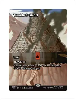 1x Tarnished Citadel, Borderless Art, Avatar, Magic MTG NM - Image 1