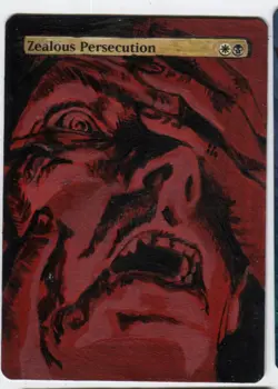 Zealous Persecution ltered Art Magic The Gathering Hand Painted SEE DESCRIPTION - Image 1