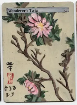 Wanderer's Twig Altered Art Magic The Gathering Hand Painted SEE DESCRIPTION - Image 1