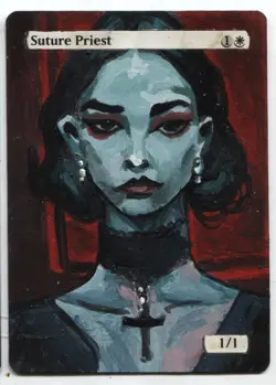 Suture PRiest Altered Art Magic The Gathering Hand Painted SEE DESCRIPTION - Image 1