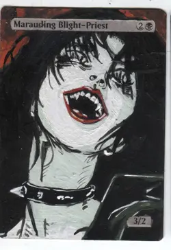 Marauding Blight-Priest Art Magic The Gathering Hand Painted SEE DESCRIPTION - Image 1