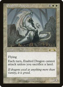 Exalted Dragon [Exodus] Magic MTG - Image 1