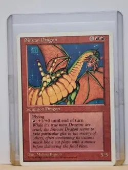 Shivan Dragon [Fourth Edition] MTG Core Set English Regular NM *Actual Pictures - Image 1
