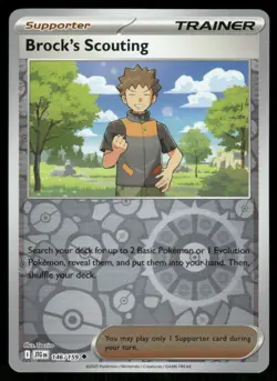 Brock's Scouting - 146/159 Uncommon Reverse Holo Pokemon NM - Image 1