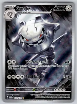 Steelix 150/132 Mega Evolution NM Pokemon Illustration Rare - Image 1