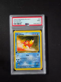 2000 Pokemon Team Rocket Magikarp 1st Edition #47 PSA 9 - Image 1
