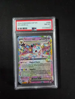 2024 Pokemon Sylveon ex Surging Sparks #086 PSA 8 - Image 1