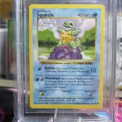 Pokemon Squirtle Base Set Shadowless 63/102 Beckett 8.5 1999 English - Image 2