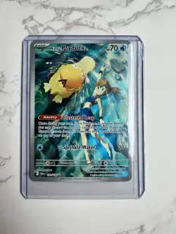 Pokemon TCG Misty's Psyduck 193/182 Illustration Rare Destined Rivals Holo FA - Image 1