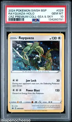 Rayquaza Holo 029/159 Crown Zenith Premium Collection Sea & Sky Pokemon PSA 10 - Image 1
