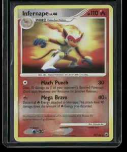 Pokemon Majestic Dawn #22/100 Infernape Reverse Holo - LP - Image 1