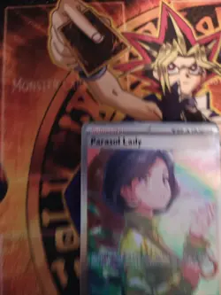 Pokemon TCG Parasol Lady Trainer SAR Paradox Rift 255/182 Near Mint Condition - Image 2