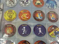 Pokemon Tazos Flippo Taps Pogs Portuguese Book Binder with tazos in - Image 5