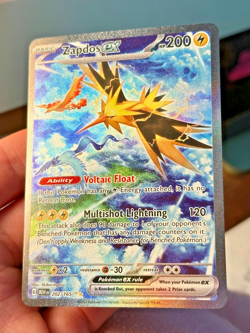 Pokemon TCG - Zapdos EX 202/165 Scarlet & Violet 151 SIR NM Condition - Image 1