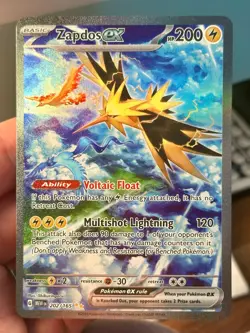 Pokemon TCG - Zapdos EX 202/165 Scarlet & Violet 151 SIR NM Condition - Image 3