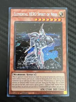 Yugioh Elemental HERO Spirit of Neos MP23-EN117 Prismatic Secret Rare 1st Ed NM - Image 1