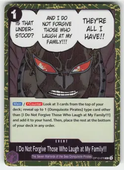 One Piece Royal Blood I Do Not Forgive Those Who Laugh at My Family! #OP10-078 - Image 1