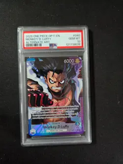 Monkey D.Luffy A Fist of Divine Speed OP-11 #040 Alt Art PSA 10 One Piece - Image 1
