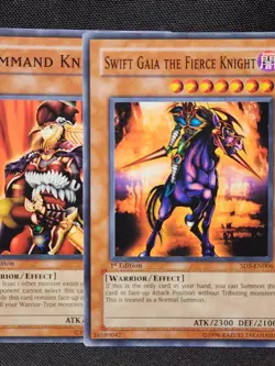 Yugioh - Swift Gaia The Fierce Knight SD5-EN006 & Command Knight SD5-EN008 - Image 1