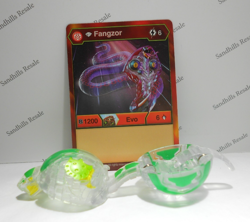 Bakugan Diamond Fangzor Clear Green Pyrus B400 Battle Planet - Card - Image 2