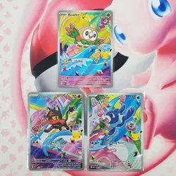 Rowlett 043 + Litten 044 + Popplio 045 - First Partner Pokemon Cards #L275 - Image 1