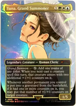 MTG Yuna, Grand Summoner (Borderless Foil) Final Fantasy 0001 FFX Promo LP - NM - Image 1