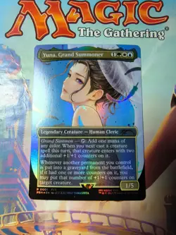 MTG Yuna, Grand Summoner (Borderless Foil) Final Fantasy 0001 FFX Promo LP - NM - Image 2