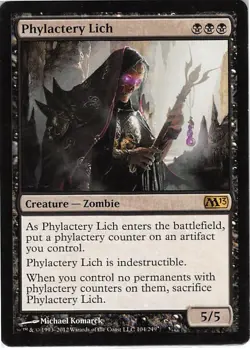 Phylactery Lich *Rare* Magic MtG x1 M13 MP - Image 1