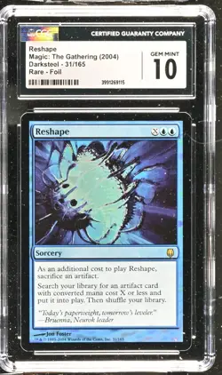 RESHAPE Darksteel Foil Rare CGC 10 MTG [Nostalgium] - Image 1