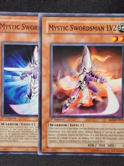 Yugioh - Mystic Swordsman LV2 SD5-EN013 1st Edition SD5-EN014 LV4 - Image 1