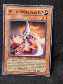 Yugioh - Mystic Swordsman LV2 SD5-EN013 1st Edition SD5-EN014 LV4 - Image 2