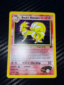 Brock's Ninetales 3/132 Gym Challenge Holo Vintage Pokemon - Image 1