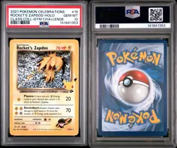 ROCKET'S ZAPDOS Pokemon Celebrations Gym Challenge #15 PSA 10 - Image 1