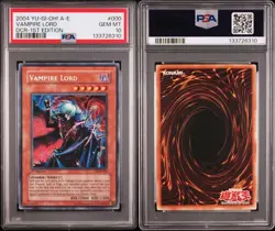 PSA 10 Yu-Gi-Oh! Vampire Lord DCR-000 1st Edition Secret Rare 2004 English ver - Image 3
