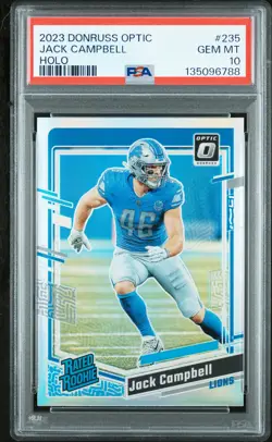 2023 PANINI DONRUSS OPTIC HOLO #235 JACK CAMPBELL PSA 10 - Image 1