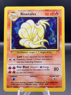 Ninetales - 12/102 - Base Set Unlimited 1999 - WOTC - Holo Rare - Pokemon TCG - Image 1
