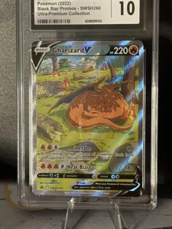 CGC Gem Mint 10 Charizard V SWSH260 Sword & Shield Black Star Promo Pokemon Card - Image 5