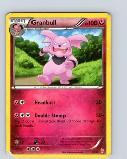 Pokemon TCG Granbull Kalos Starter Set 14/30 Regular Common Card Played HP - Image 1