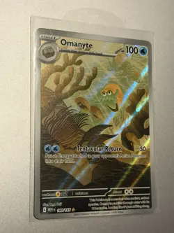 Pokemon TCG Omanyte Scarlet & Violet 151 Illustration Rare Card 180/165 - Image 2