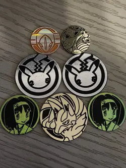 Lot of Official Pokemon TCG Coins - Image 1