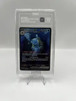 Pokemon Blastoise ex TAG GEM MINT 10 200/165 Scarlet & Violet 151 SIR - Image 1